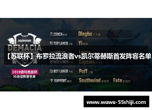 【苏联杯】布罗拉流浪者vs凯尔蒂赫斯首发阵容名单